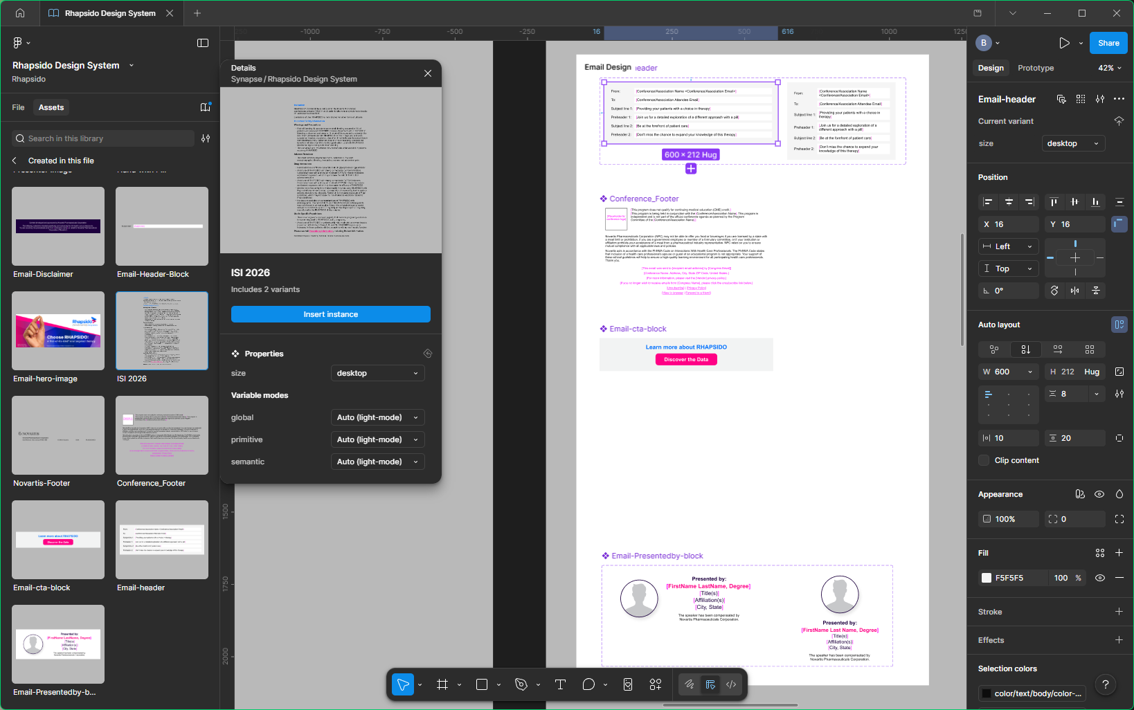 Rhapsido Design System Email Components