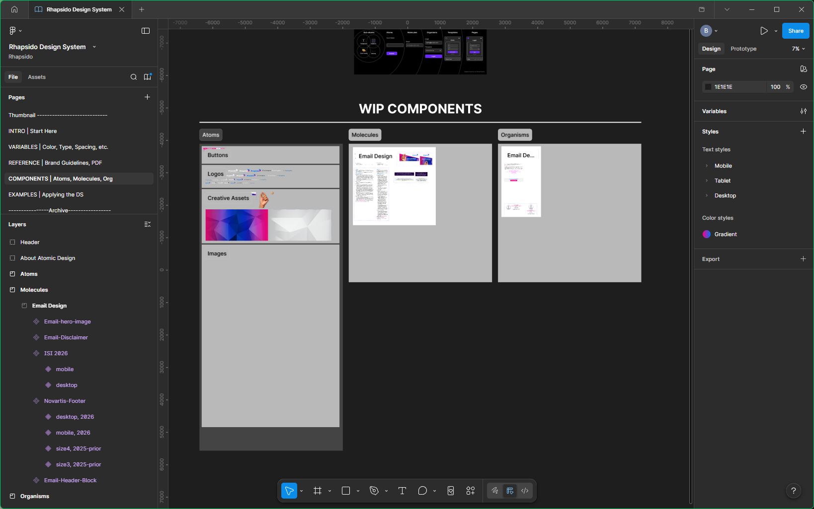 Rhapsido Design System Component Overview
